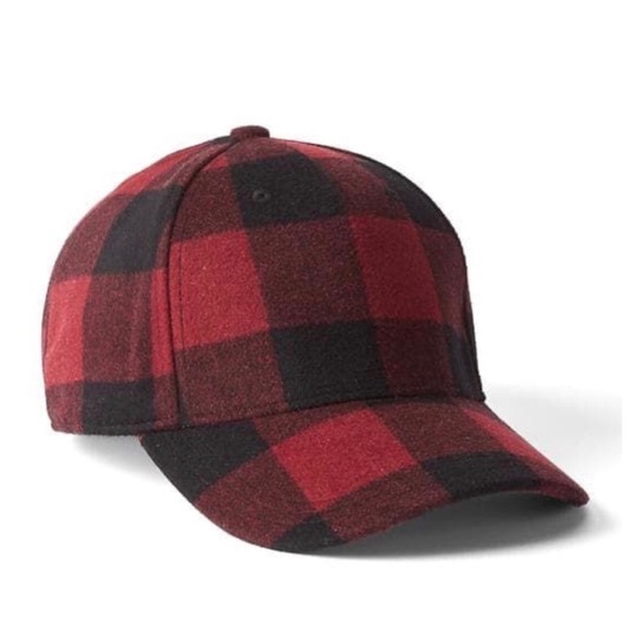 Gap Buffalo Check Red Plaid Baseball Hat - Picture 1 of 6